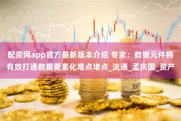 配资网app官方最新版本介绍 专家：数据元件将有效打通数据要素化难点堵点_流通_孟庆国_资产